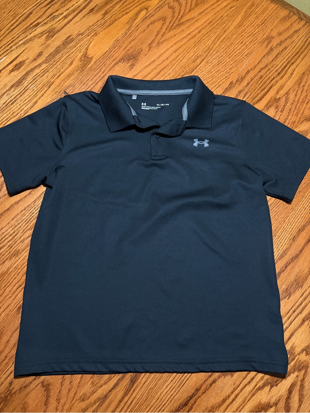 Under Armour Men's Black Polo with Gray Logo